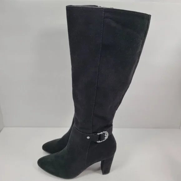Jones New York Signature Women's Black Knee High Boots US Size 8.5M - Picture 2 of 12
